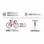 Bike-One, suport din otel pentru bicicleta - Negru