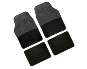 Covorase PVC/Mocheta universale Fusion 4buc - Negru