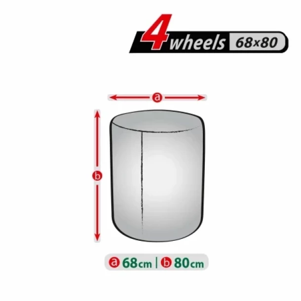 Husa de protectie pentru 4buc roti de rezerva, 14-15&#039;&#039; - 68x80cm