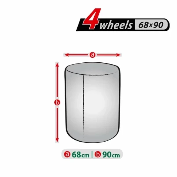 Husa de protectie pentru 4buc roti de rezerva, 15-18&#039;&#039; - 68x90cm
