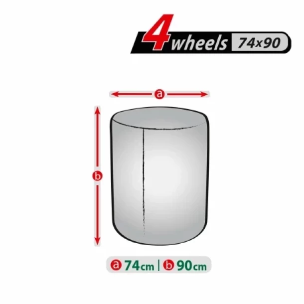 Husa de protectie pentru 4buc roti de rezerva, 15-19&#039;&#039; - 74x90cm