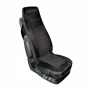 Husa scaun camion Mirian, din imitatie de piele si piele intoarsa matlasata, 1buc - Negru/Rosu