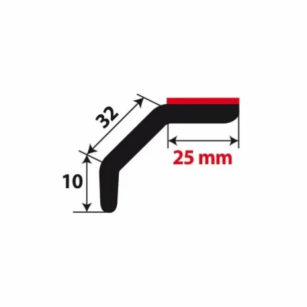 Ornament universal pentru bara fata sau spate, praguri, SK-2, Uni-Skirt, 250 cm, 32+10 mm