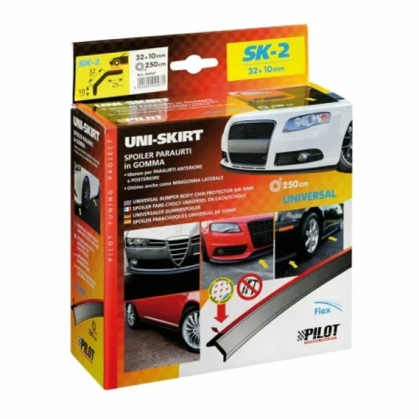 Ornament universal pentru bara fata sau spate, praguri, SK-2, Uni-Skirt, 250 cm, 32+10 mm