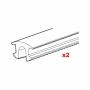 Set 2 cauciucuri inferioare pentru bare portbagaj Silenzio, Alumia, Helio, Quadra, Snap - L = 125 cm