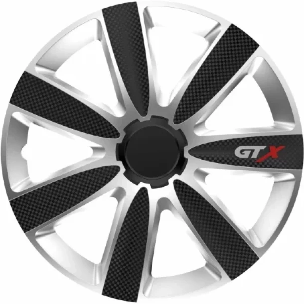 Set capace roti auto Cridem GTX Carbon 4buc - Argintiu/Negru - 17&#039;&#039;-Resigilat,