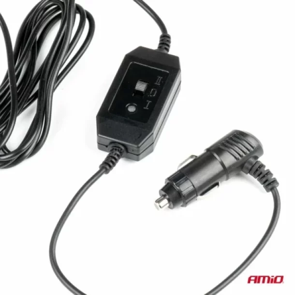 Ventilator auto cu 2 viteze, fixare cu ventuza, diametru 4.5&#039;&#039;, Amio, 12V