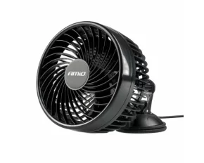 Ventilator auto cu 2 viteze, fixare cu ventuza, diametru 6&#039;&#039;, Amio, 24V