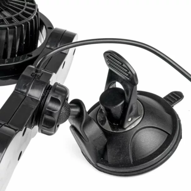 Ventilator auto dublu cu 2 viteze, fixare cu ventuza, diametru 2x4&#039;&#039;, Amio, 24V