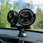Ventilator auto dublu cu 2 viteze, fixare cu ventuza, diametru 2x4&#039;&#039;, Amio, 24V