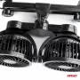 Ventilator auto dublu cu 2 viteze, fixare la tetiera, diametru 2x4&#039;&#039;, Amio, 12V