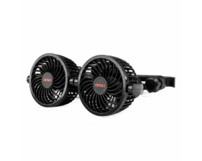 Ventilator auto dublu cu 2 viteze, fixare la tetiera, diametru 2x4&#039;&#039;, Amio, 12V