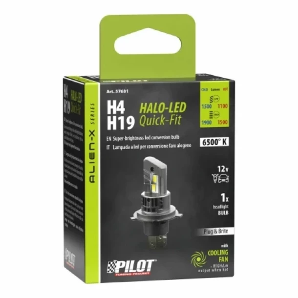 Bec Halo Led Alien-X Series Quick-Fit H4-H19 - P43t / PU43t-3 12V - 1buc