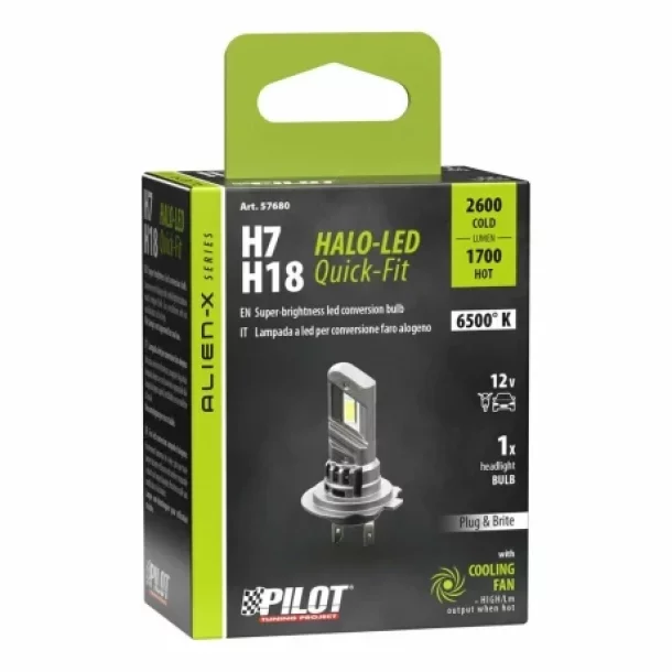 Bec Halo Led Alien-X Series Quick-Fit - H7-H18 - PX26d / PY26d-1 12V - 1buc
