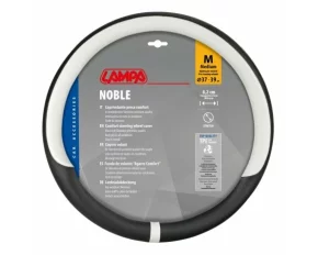 Husa volan Skeentex, Noble - M - O 37/39 cm - Negru/Alb