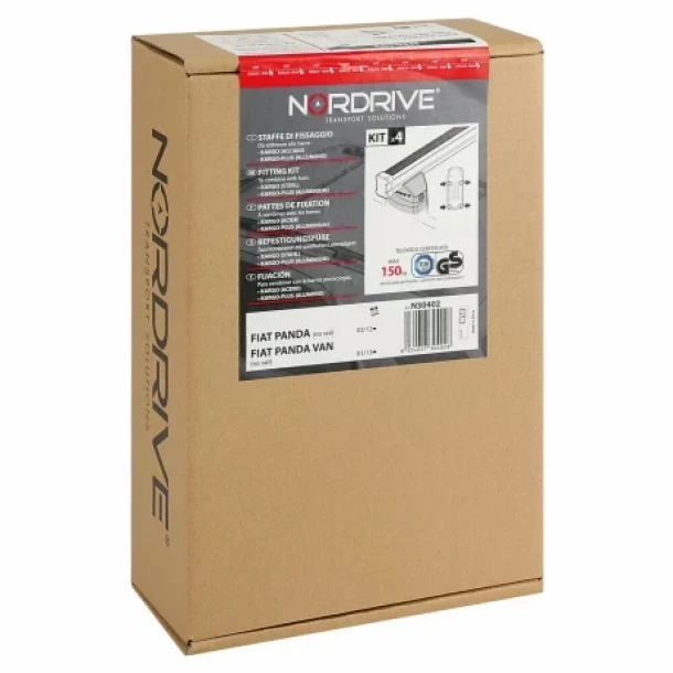 Set de picioare cu montaj in puncte de fixare, pentru bare portbagaj Kargo si Kargo-Plus - 2 bare - Fiat Panda, Panda Van