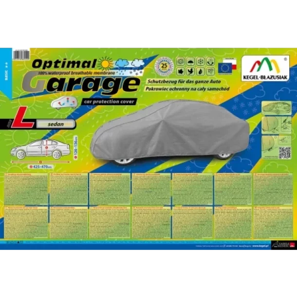 Prelata auto completa Optimal Membrane Garage, complet impermeabila si respirabila - L - Sedan