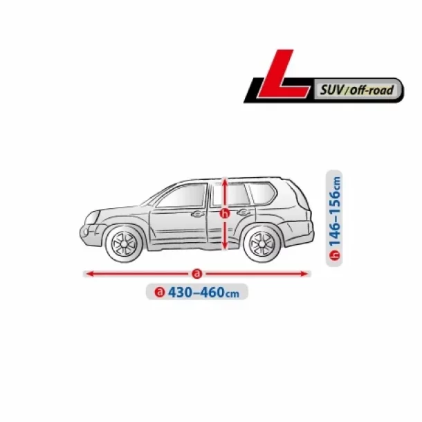 Prelata auto completa Optimal Membrane Garage, complet impermeabila si respirabila - L - SUV/Off-Road