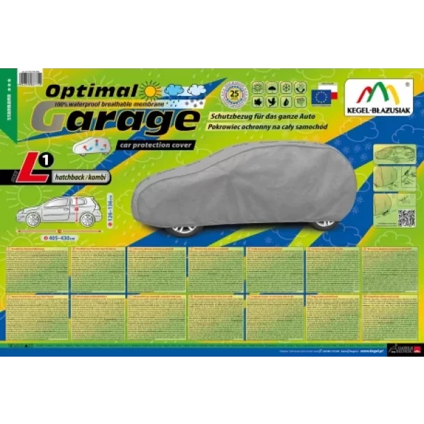 Prelata auto completa Optimal Membrane Garage, complet impermeabila si respirabila - L1 - Hatchback/Kombi