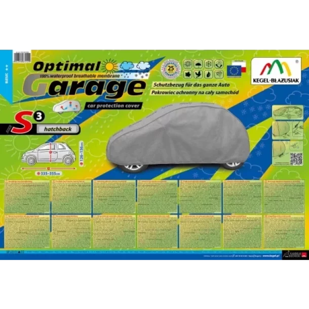 Prelata auto completa Optimal Membrane Garage, complet impermeabila si respirabila - S3 - Hatchback