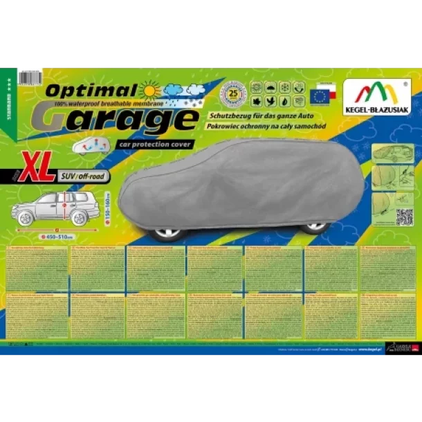 Prelata auto completa Optimal Membrane Garage, complet impermeabila si respirabila - XL - SUV/Off-Road