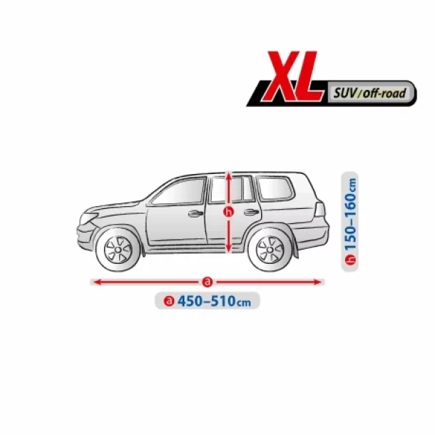 Prelata auto completa Optimal Membrane Garage, complet impermeabila si respirabila - XL - SUV/Off-Road