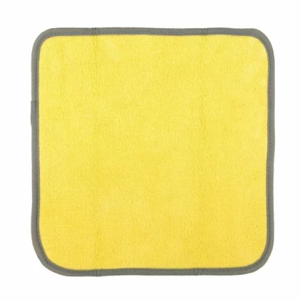 Laveta microfibra cu fata dubla, Premium Quality - 30x30 cm - Gri/Galben