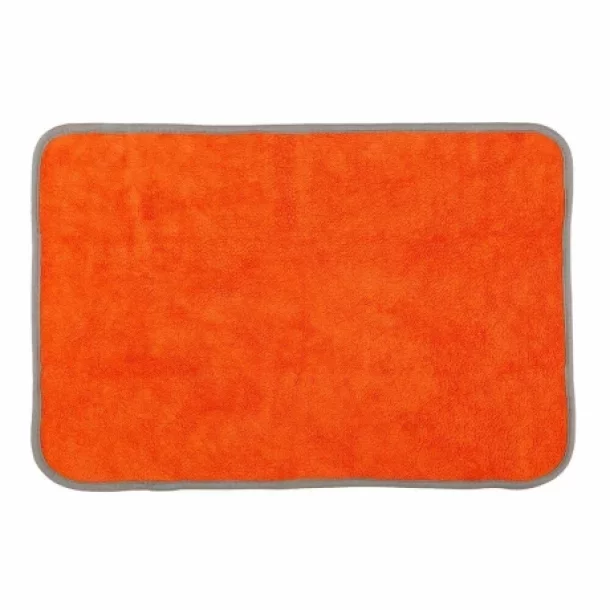 Laveta microfibra cu fata dubla, Premium Quality - 40x60 cm - Gri/Portocaliu