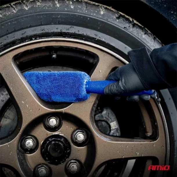 Perie spalat jante cu microfibra, 5x6x28cm, Amio
