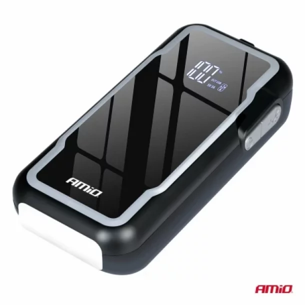 Robot pornire portabil 3 in 1 cu LED si Powerbank, 12V, 12Ah, 1600A, AMIO