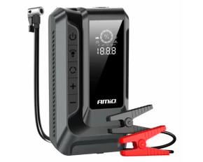 Robot pornire portabil 4 in 1 cu LED, compresor si Powerbank, 12V, 12Ah, 1600A, AMIO