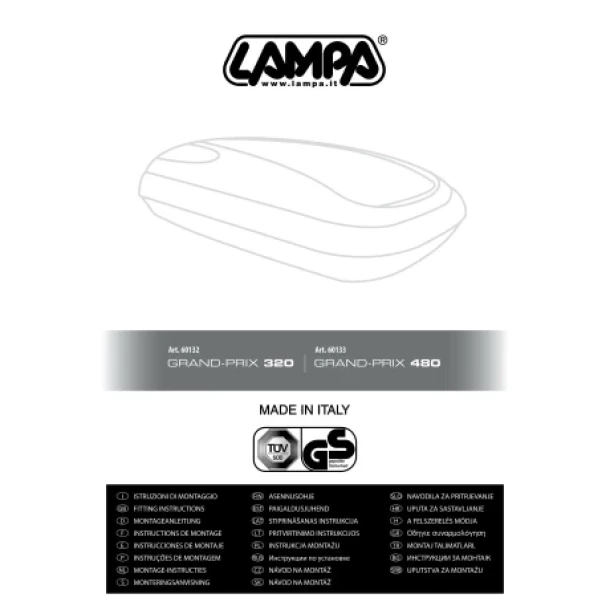 Gran-Pree, cutie portbagaj din polipropilena 320 l - Carbon negru-Resigilat,