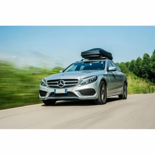 Box 480, ABS tetobox, 480 literes - Dombornyomott fekete