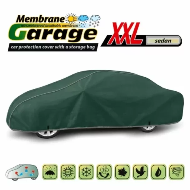 Membrane Garage full car cover, completely waterproof and breathable - XXL - Sedan-Resealed,