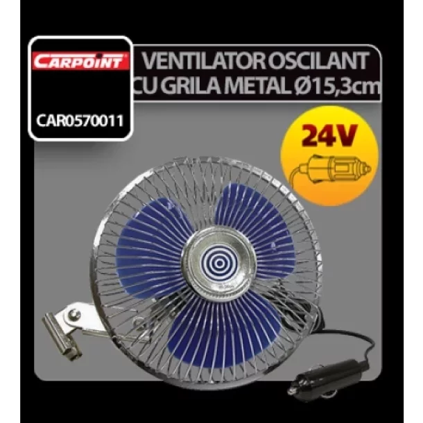 Carpoint 24V-os oszcillalo fembol keszult ventilator-ujra lezarva,