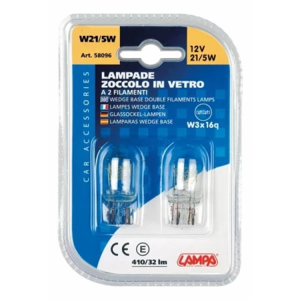12V wedge base lamp 21/5W W3x16q 2pcs-Resealed,