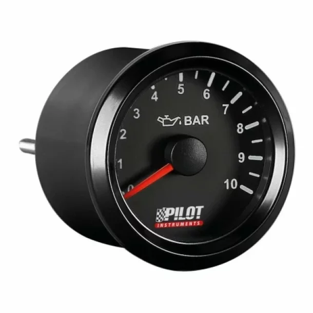 Manometru presiune ulei, Seria Black Analog, 9-32V - O 2" (52 mm)