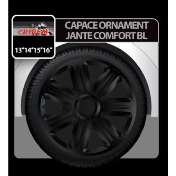 Capace roti auto Comfort BL 4buc - Negru - 13''-Resigilat,