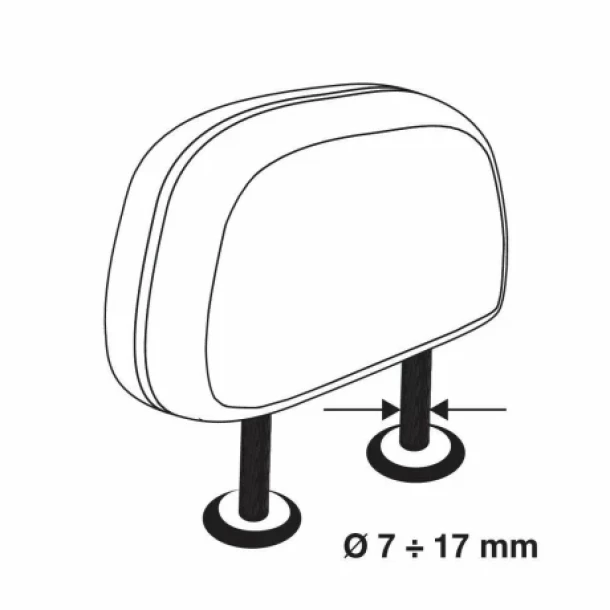 GRG-9 Compact, grilaj telescopic bariera pentru caini, 4 sectiuni, fixare la tetiere - 1400x550 mm