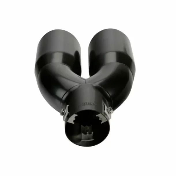 Ornament toba esapament TS-73, din otel inoxidabil Negru,racordare O 37-60 mm