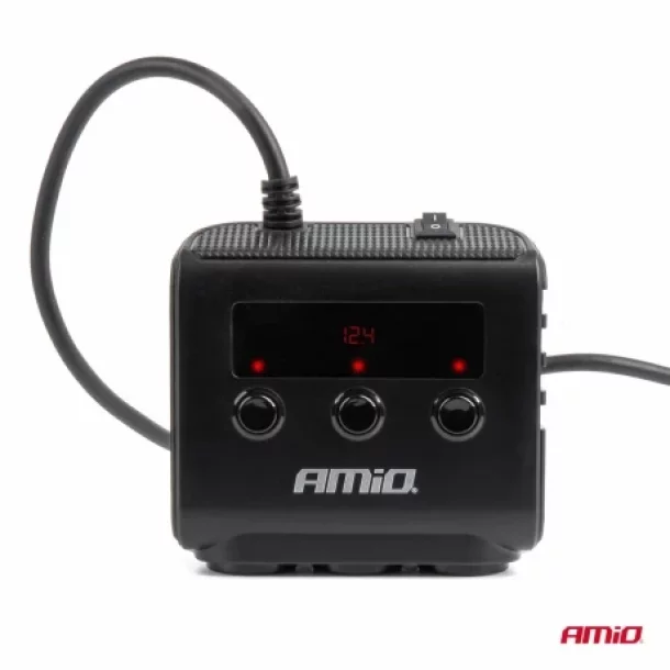Priza tripla bricheta cu 4xUSB-A + USB-A/USB-C QC3.0 PD3.0 180W, 12/24V, Amio