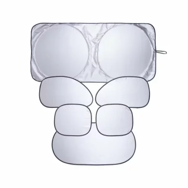 Set parasolare elastice auto 4Cars, marime mare - 1x Fata 150x70 cm, 1x Luneta, 4x Laterale