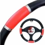 Husa volan 4Cars - M - O 37/39cm - Negru/Rosu