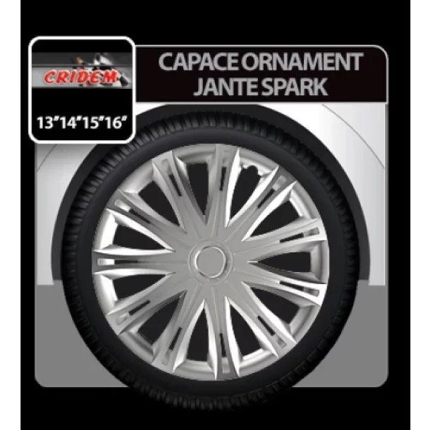 Spark disztarcsa - 4 darab - Ezust - 13''-ujra lezarva,