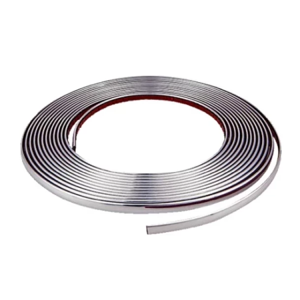 Banda ornament crom adeziva 4Cars - 8m x 9mm-Resigilat,