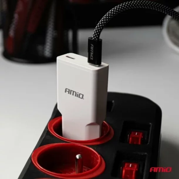 Cablu de date si incarcare USB Type-C la tip USB Type-C, cu sistem de conectare magnetica, 60W, 200cm
