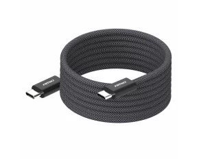 Cablu de date si incarcare USB Type-C la tip USB Type-C, cu sistem de conectare magnetica, 60W, 200cm