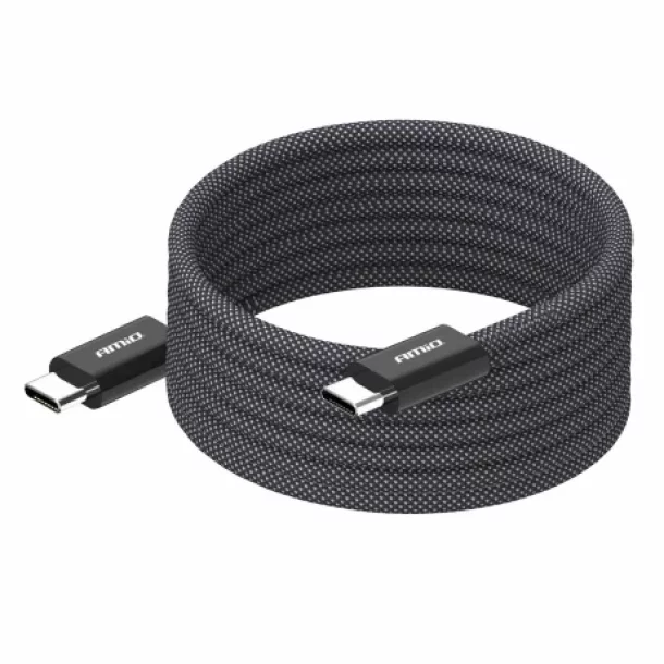 Cablu de date si incarcare USB Type-C la tip USB Type-C, cu sistem de conectare magnetica, 60W, 200cm