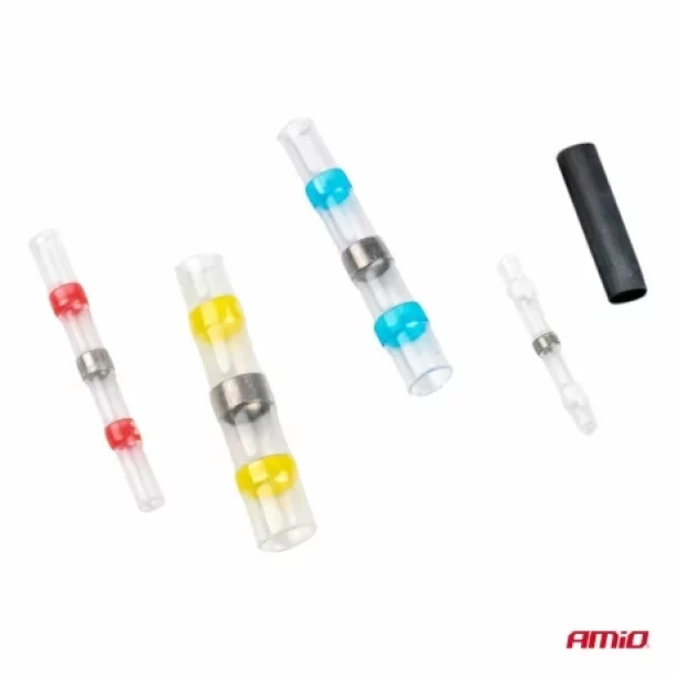Set conectori termocontractabili cu cositor si tuburi termocontractabile 100buc