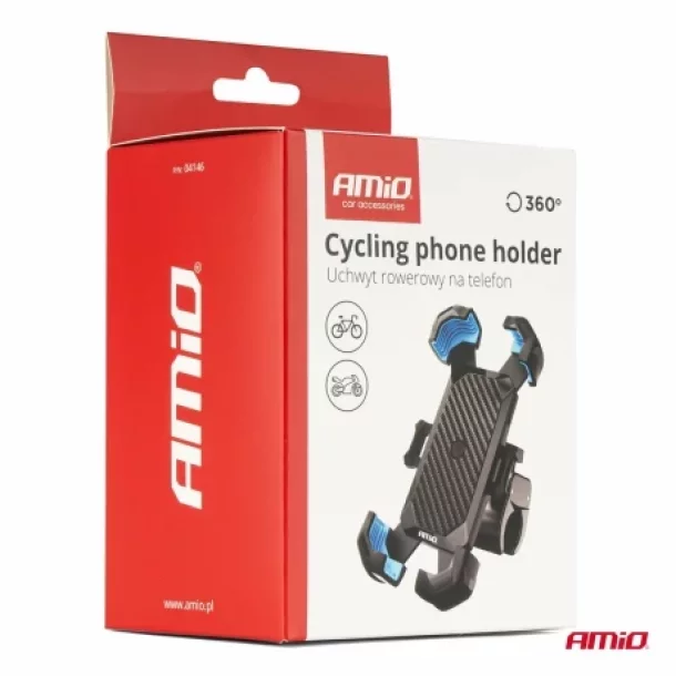 Suport telefon rotativ 360° pentru bicicleta, motocicleta si scuter